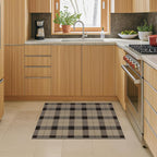 Buffalo Plaid Front Door Mat Outside Entrance, 2'3" x 3'7" (27.5" x 43") Outdoor Layering Rug, Doormat for Front Door, Washable Rugs for Entryway, Kitchen, Non Slip Nature Checkered Jute Porch Decor
