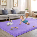 Baby Play Mat for Floor Nursery Muscle Area Rug Playroom Rug 47"x47" Memory Foam 1.3" Thick Crawling Mat for Babies,Toddlers, Infants,Kids(Lavender)