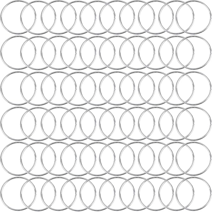60Pcs Macrame Hoops Ring, BetterJonny 3 Inch Metal Craft Rings Hoops Silver Dream Catcher Rings Wreath Ring for Home Decorations DIY Crafts and Wall Hanging Crafts