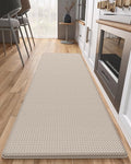Color&Geometry Anti Fatigue Cushion Kitchen Mat for Floor - 17"x59",Easy Clean, Water & Oil Proof, Anti Slip, Foam Rubber Runner Rug for Front Sink Comfort Standing,Dark Beige