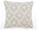 Lush Decor Adelyn Decorative Throw Pillow Cover, 20" W x 20" L, Neutral - Square Pillow - Neutral Diamond Pillow - Textured Pillows - Hygge Decor - Farmhouse Throw Pillows For Bed, Couch, Or Chair