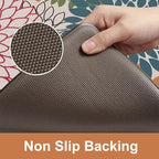 Collive Kitchen Rugs and Mats Cushioned Anti Fatigue Kitchen Mat 2PCS Non-Skid Waterproof Kitchen Runner Rug Comfort Foam Standing Mat for Floors,Office,Laundry,Sink,Floral