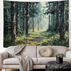 Forest Tapestry Home Decor Nature Landscape Tapestry Magic Tree Woodland Scenery Tapestries Wall Hanging for Bedroom Living Room Aesthetic Decoration 40 x 30 Inch