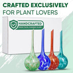 Plant Watering Globes Set of 4 - Large Self Watering Globes for Indoor & Outdoor Plants - Multicolored, Automatic, Glass Watering Bulbs for Daily Use, Plant Watering Devices