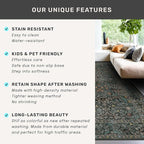 Washable Dark Green 10x12 Rug for Living Room - Extra Large Area Rugs for Dining Room Under Table, Bedroom, Soft Low Pile Non Slip Stain Resistant Carpet - Vintage Floral Design Non-Slip