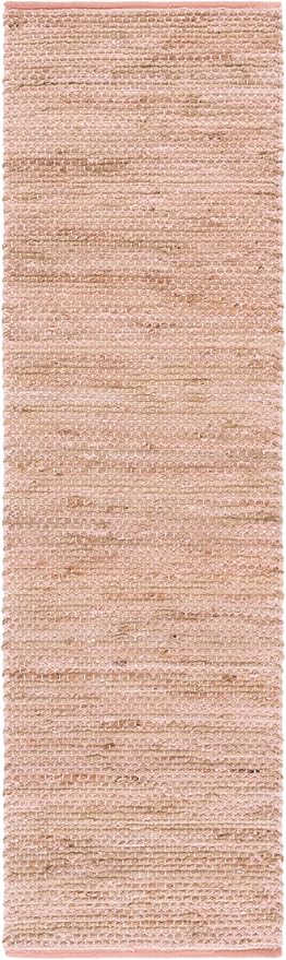 SAFAVIEH Cape Cod Collection Runner Rug - 2'3" x 8', Pink & Natural, Handmade Jute, Ideal for Living Room, Hallway, Foyer, Bedroom (CAP236U-28)