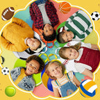 8 Pcs Sports Kids Floor Cushions for Classroom Flexible Round Seating Pillow Soft Waterproof with Handle Basketball Football Soccer Baseball Pattern for Sports Theme Birthday Party Decorations