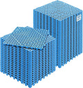 VEVOR Interlocking Tile 50PCS Blue, Drainage Tiles 12" x 12" Splicing, Soft PVC Interlocking Drainage Floor Tiles, Non-Slip Drainage Holes for Restroom, Bathroom, Kitchen, Pool, Wet Areas