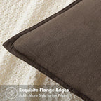 MIULEE Decorative Linen Pillow Covers 20x20 Inch Dark Coffee Chocolate Boho Farmhouse Neutral Winter Couch Throw Pillows for Bed Pack of 2 Accent Modern Pillowcase Sofa Livingroom Home Decor