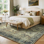 Lessymo Washable Area Rug for Living Room,8x10 Dark Brow Large Rugs with Non-Slip Backing,Soft Boho Carpets for Bedroom Dining Room Nursery Home Office