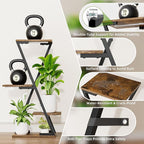 Plant Stand Indoor with Grow Lights - 2 Pack Corner Plant Shelf Indoor, 32" Tall Lighted Plant Stand for Indoor Plants, 6 Tiered Z-Shape Flower Stands Display Holder for Living Room, Decor, Black