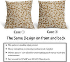 Mustard Yellow Floral Pillow Covers 18x18 Set of 2 Vintage Rustic Old Style Cute Small Flower Yellow Cream Print Decorative Outdoor Pillowcases Farmhouse Throw Cushion Case Decor for Couch Sofa Bed