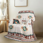 MACEVIA Native American Aztec Blanket for Couch, Rustic Southwest Blankets Decorations for Home, Country Boho Throw Blanket for Couch, Sofa, Bed, Western Bedroom Decor Tribal Decor (Aztec 03 50"×70")