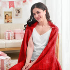 inhand Red Knitted Throw Blanket for Couch Bed, Mothers Day/Mom Birthday Gifts for Mom from Daughter Son, Soft Lightweight with Tassels, Farmhouse Warm Decorative Blanket for Women, 60"x80"