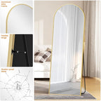 Full Length Arched Mirror, 70"x24" Standing Floor Full Body Mirror for Wall with Aluminum Alloy Frame for Bedroom, Living Room, Dressing Room(Gold)