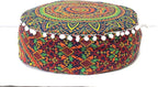 INDIAN CRAFT CASTLE ICC Floor Pillows & Cushion Covers Decorative Hippie Mandala Pouf Pillow Covers Seating Meditation Cushion Cover Large Boho Ottoman Case Pillowcase Couch New Blue, 24" Round