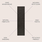JONATHAN Y Pata Hand Woven Chunky Jute Brown Runner Rug, 2x8, Bohemian, Rustic, Cottage, Easy-Cleaning for Living Room, Bedroom, Kitchen, Non-Shedding (NRF102G-28)
