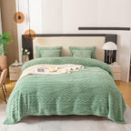YUSOKI Twin XL Blanket Single Layer,Weight(3.1lb),370GMS-3D Stylish Design for Gift Home Decor (Sage Green,65"x90")
