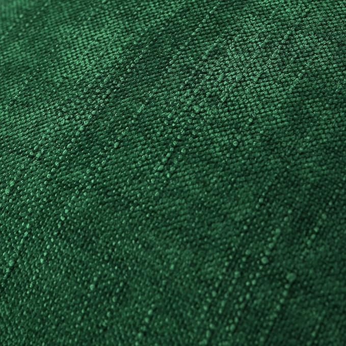 Set of 4 Soft Textured Decorative Throw Pillow Covers 18x18 Inch Cozy Farmhouse Cushion Cover Square Accent Pillow Cases for Bed Couch Sofa Living Room, Dark Green