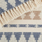 DII California Casual, Colby Southwest Woven Throw, French Blue & Stone, 50x60