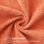MIULEE Pack of 2 Couch Throw Pillow Covers 20x20 Inch Coral Red Farmhouse Decorative Pillow Covers with Stitched Edge Soft Chenille Solid Dyed Pillow Covers for Sofa Bed Living Room