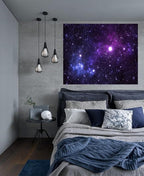 TUGCAY Galaxy Tapestry Space Night Starry Sky Stars Tapestry Universe Mysterious Nebula Ceiling Wall Hanging Decor for Bedroom Living Room (59'' x 79'')