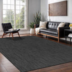 Washable Indoor Outdoor Rug 10x14 Weather Resistant Area Rugs Modern Solid for Porch Deck Balcony Backyard Patio Outside Carpet (10 X 14 Dark Grey)