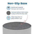 ECR4Kids SoftZone Floor Cushions, Round, Flexible Seating, Light Grey, 6-Piece