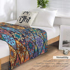 Vintage Bohemian Throw Blanket Colorful Mandala Indian Pattern Blanket for Sofa Bed Couch Chair Or Dorm 30"x40"