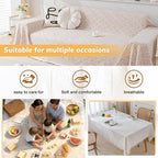 Outdoor Picnic Blanket Sandproof - Portable Lightweight T-Grid Picnic Mat for Beach, Camping, Park, Lawn, Concert & Wedding Photoshoot Indoor Bohemian Decor Machine Washabl（35x35inch 8PC）