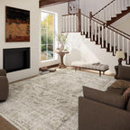Washable Area Rugs for Living Room: 5x7 Bedroom Area Rugs Boho Vintage Rugs Stain Resistant Non Slip Low Pile Soft Lightweight Carpet for Kitchen Dining Room Farmhouse Nursery Kids Room Home Office