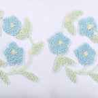 Better Trends Bloomfield Collection is Super Soft and Light Weight in Floral Design 100% Cotton Tufted Unique Luxurious Machine Washable Tumble Dry, Standard Sham, Blue