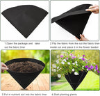3PCS 14 Inch Cone Shaped Planter Basket Liners Fabric Hanging Plant Liners Non-Woven Planter Liners Black Felt Liners Replacement Inserts for Flower Hanging Baskets Outdoor Plants - Avoid Bird Nesting