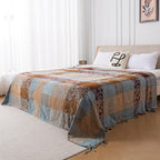 Boho Chenille Throw Blanket, Bohemian Jacquard Tassels Cover for Couch Bed, Decorative Sofa Slipcover Protector - Colorful Tribal Pattern (Vintage, 86 * 102 in)