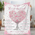 Aipon Best Friend Blanket, Best Friend Birthday Gifts for Women Friendship, Bestie Gifts Blanket 60"x 80" for Soul Sister, Best Friends Blankets for Women BFF Friends Wedding Graduation Gift