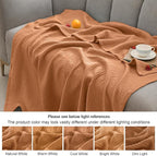 PHF 100% Cotton Muslin Blanket King Size 108"x90", 4-Layer Lightweight Gauze Throw, Breathable Cloud-Soft Minimalist Blanket for Bed, Couch, Camping & Baby, Caramel, Ideal Gift