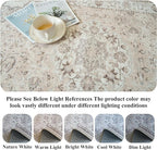 Washable Entryway 3x7 Runner Rug: Farmhouse Kitchen Hallway Rug Runner Wide Soft Water Resistant Floor Mat for Bathroom Nursery Non Slip Indoor Carpet for Living Room Bedroom Dining Room(3x7,Beige)