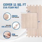 Yes4All EVA Interlocking Mats, Puzzle Floor Tiles, Foam Floor Padding with Border for Furniture, Home Space, Living Room, Garage 11,22,32 SQFT