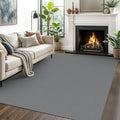 EARTHALL Washable Area Rugs 5x7 Ft Non Slip Living Room Rugs Cotton Rubber Backed Dining Room Rug Braided Bedroom Rugs Indoor Outdoor Floor Carpet for Living Room, Bedroom, Dining Room, Charcoal Gray