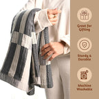 Folkulture Throw Blanket for Couch 50" x 60", 100% Recycled Cotton Blanket and Throws for Chair, Soft Throw Blanket for Bed or Bed Throws for Sofa, Boho