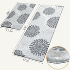 MAYHMYO Kitchen Mats for Floor - Kitchen Anti Fatigue Mat Set of 2 - Non Slip Cushioned Rugs for Standing