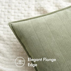 MIULEE Pack of 2 Sage Green Decorative Pillow Covers 18x18 Inch Soft Chenille Luxurious Couch Throw Pillows Farmhouse Cushion Covers with Elegant Design for Sofa Bedroom Living Room Spring Home Decor