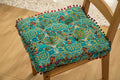 Cotton Linen Morocco Floor Cushions, Meditation Pillow, Futon Tatami Mats, Thickened Square Cushions for Outdoor Fireplace Yoga Living Room Reading Nook (BlueA,17''x17'')