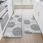 MAYHMYO Kitchen Mats for Floor - Kitchen Anti Fatigue Mat Set of 2 - Non Slip Cushioned Rugs for Standing