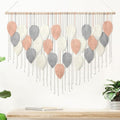Alynsehom Large Macrame Wall Hanging, Boho Woven Tapestry, Chic Modern Bohemian Handmade Leaf Feather Wall Art Home Decor for Apartment Dorm Living Room Bedroom Nursery Backdrop (51.5" W X 33.5" L)