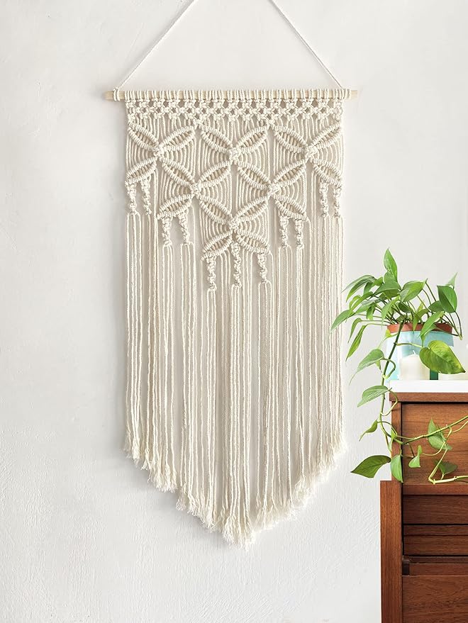 Winterdemoon Handmade Cotton Home Decor Macrame Wall Hanging