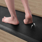 Mattitude 4/5 Inch Thick Kitchen Mat Cushioned Anti-Fatigue Floor Mat Water Resistant Non-Slip Mats and Rugs Standing and Comfort Desk Mats for House Sink Office Laundry (Black, 17.3"x60")