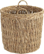 Household Essentials Brown Tall Round Wicker Storage Basket