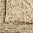 YUSOKI Queen Size Blanket Single Layer,Weight(4.4lb),370GMS-3D Stylish Design for Gift Home Decor (Tan,90"x90")