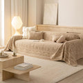 ROOMLIFE Couch Cover Boho Sofa Covers for 3 Cushion Couch Washable, Furniture Protector Sofa Couch Cover for Dogs, Soft Breathable Sofa Slipcover, Couch Throw Blankets with Tassels 71''X118''
